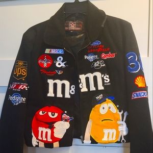 Vintage woman jean racing jacket size Medium
